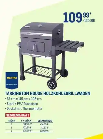 METRO Tarrington House Holzkohlegrillwagen Angebot