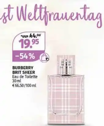 Müller Burberry Brit Sheer Eau De Toilette Angebot