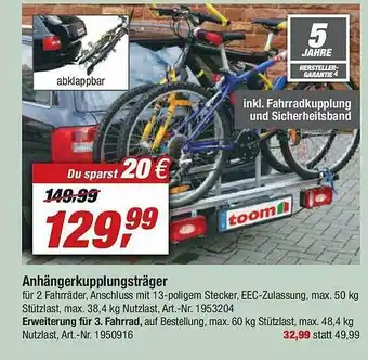 toom Baumarkt Anhängerkupplungsträger Angebot