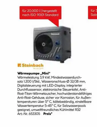 Hellweg Steinbach Wärmepumpe „mini“ Angebot