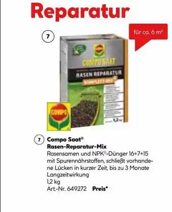 Hellweg Compo Saat Rasen-reparatur-mix Angebot