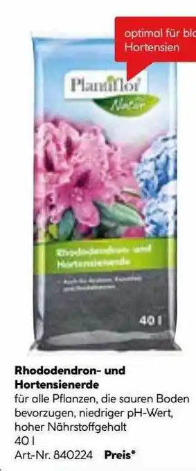 Hellweg Plantiflor Rhododendron- Und Hortensienerde Angebot