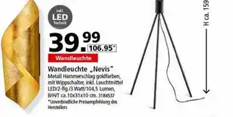 Segmüller Wandleuchte „nevis” Angebot