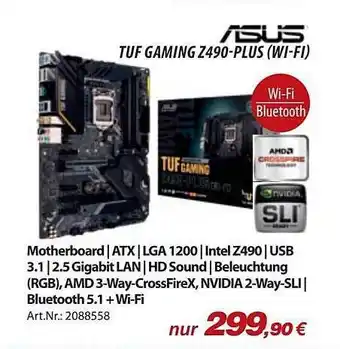 ACom PC Asus Tuf Gamine Z490-plus (wi-fi) Angebot