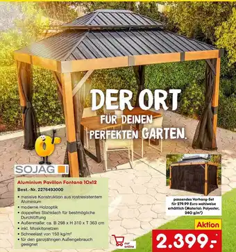 Netto Marken-Discount Sojag Aluminium Pavillon Fontana 10x12 Angebot