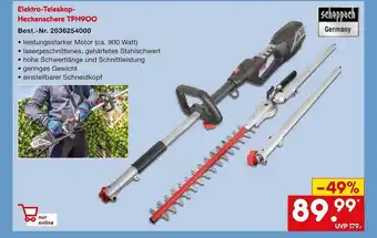 Netto Marken-Discount Scheppach Elektro-teleskop-heckenschere Tph900 Angebot