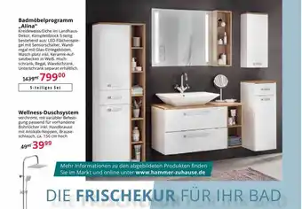 Hammer Badmöbelprogramm „alina Oder Wellness-duschsystem“ Angebot