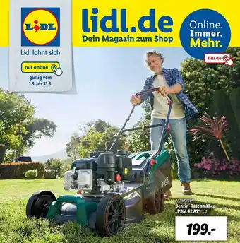 Lidl Parkside Benzin-rasenmäher „pbm 42 A1“ Angebot