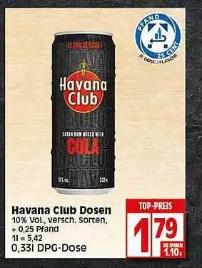 Elli Markt Havana Club Dosen Angebot