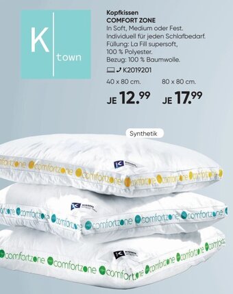 Galeria Kopfkissen Comfort Zone Angebot