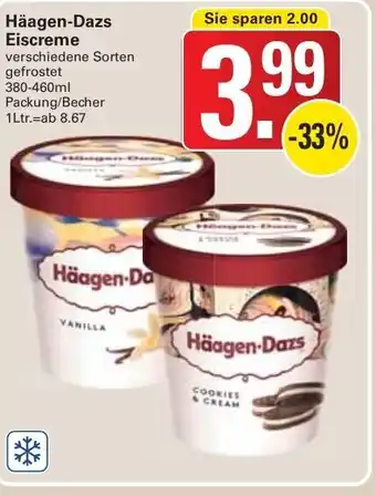 WEZ Haagen-Dazs Eiscreme 380/460 ml Angebot