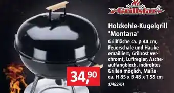 Bauhaus Grillstar Holzkohle-Kugelgrill 'Montana' Angebot