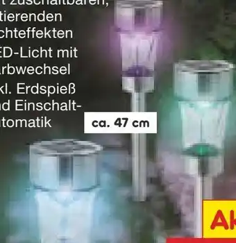 Netto Marken-Discount LED Solarleuchte Rotation Angebot