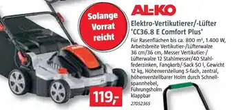 Bauhaus Al-ko Elektro-Vertikutierer/-Lüfter 'CC36.8 E Comfort Plus' Angebot