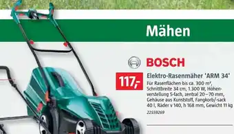 Bauhaus Bosch Elektro-Rasenmäher 'ARM 34' Angebot