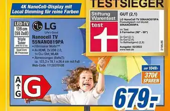 expert Octomedia Lg Nanocell Tv 55nano819pa Angebot