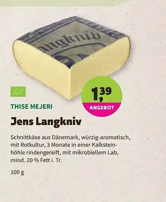 Aleco Biomarkt Thise Mejeri Jens Langkniv Angebot