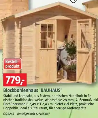 Bauhaus Blockbohlenhaus 'Bauhaus' Angebot