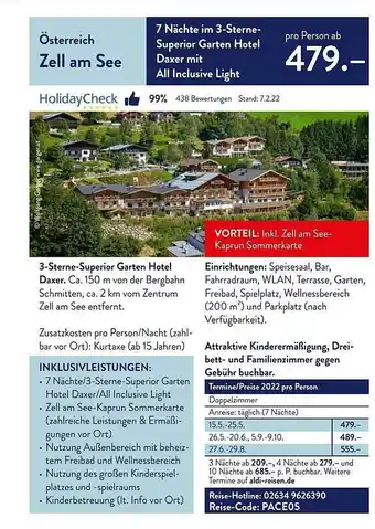 ALDI Nord Reisen österreich Zell Am See Angebot