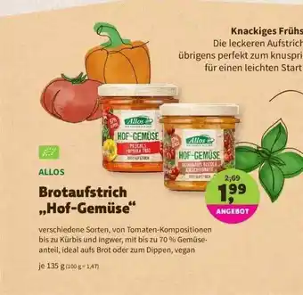 Denns BioMarkt Allos Brotaufstrich „hof-gemüse“ Angebot