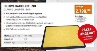HKL Baumaschinen Center Gehwegabdeckung Oxford Lowpro 15-10 Angebot