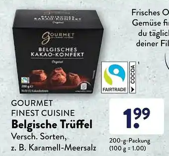 Aldi Süd Gourmet Finest Cuisine Belgische Trüffel Angebot