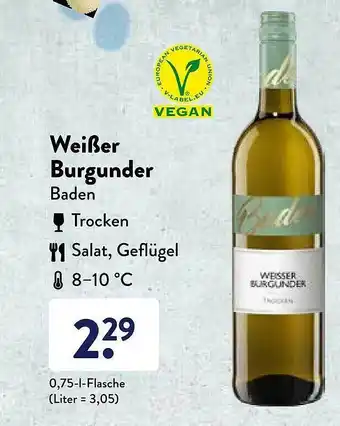 Aldi Süd Weißer Burgunder Baden Angebot