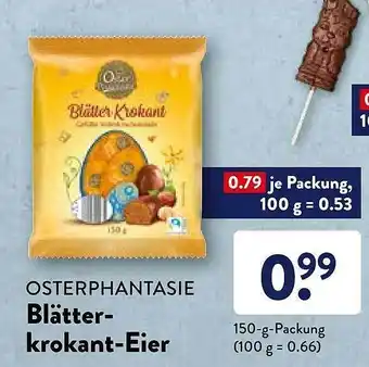 Aldi Süd Osterphantasie Blätterkrokant-eier Angebot