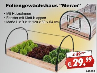 Stabilo Fachmarkt Foliengewächshaus "Meran" Angebot