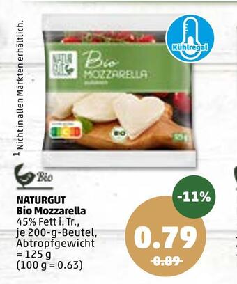 PENNY Naturgut bio mozzarella Angebot