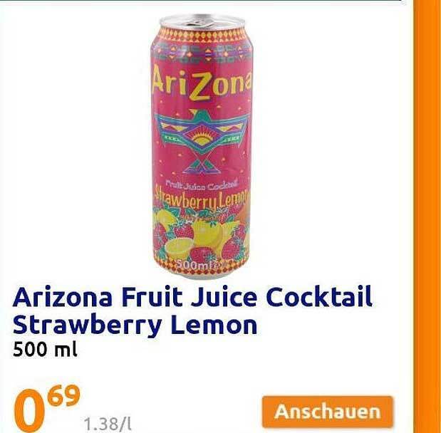 Arizona Fruit Juice Cocktail Strawberry Lemon Angebot bei Action