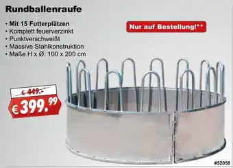 Stabilo Fachmarkt Rundballenraufe Angebot