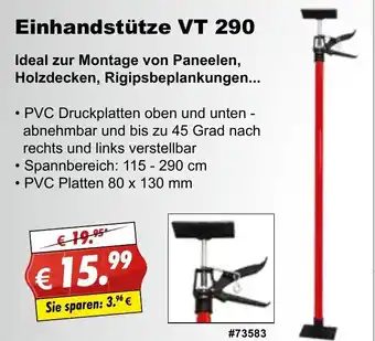 Stabilo Fachmarkt Einhandstütze VT 290 Angebot