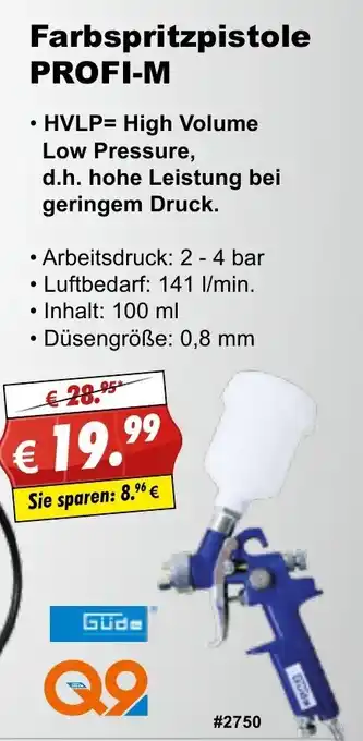 Stabilo Fachmarkt Güde Farbspritzpistole Profi-M Angebot