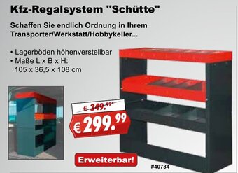 Stabilo Fachmarkt Kfz Regalsystem Schütte Angebot