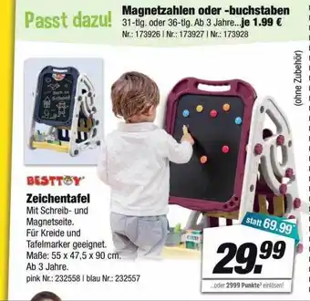 Rofu Kinderland Besttoy Zeichentafel Magnetzahlen Oder -buchstaben Angebot