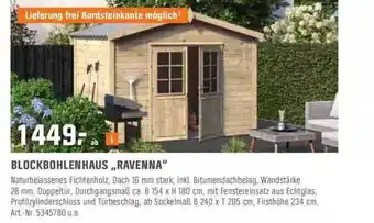 OBI Blockbohlenhaus „ravenna“ Angebot