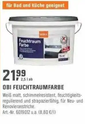 OBI Obi Feuchtraumfarbe Angebot