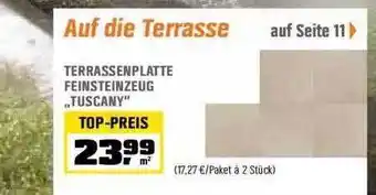 OBI Terrassenplatte Feinsteinzeug „tuscany“ Angebot