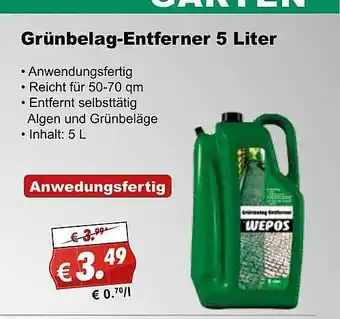 Stabilo Fachmarkt Grünbelag-entferner 5 Liter Angebot