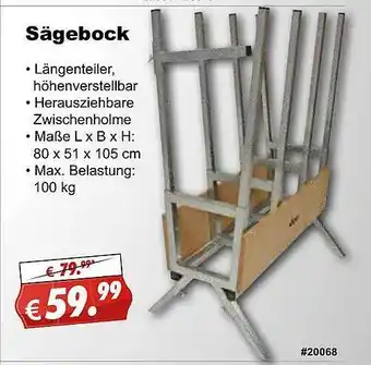 Stabilo Fachmarkt Sägebock Angebot