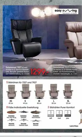 Zurbrüggen Easy Swing Relaxsessel 7927 Oder 7227 Angebot