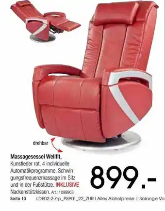 Zurbrüggen Massagesessel Wellfit Angebot