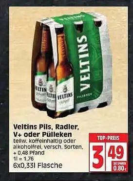 Edeka Veltins Pils Radler V+ Oder Pülleken Angebot