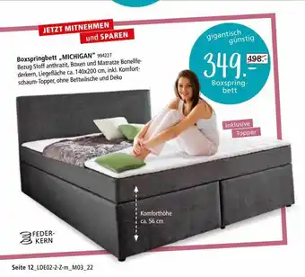 Zurbrüggen Boxspringbett „michigan“ Angebot