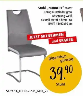 Zurbrüggen Stuhl „norbert“ Angebot