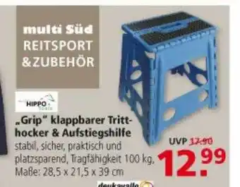 Multi Markt Hippo „grip“ Klappbarer Tritthocker & Aufstiegshilfe Angebot