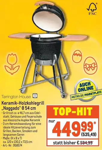 METRO Tarrington House Keramik Holzkohlegrill Naggado Ø 54 cm Angebot