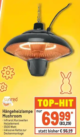 METRO Sunred Hängeheizlampe Mushroom Angebot