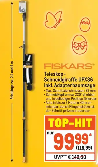 METRO Fiskars Teleskop Schneidgiraffe UPX86  inkl. Adapterbaumsäge Angebot